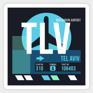 Tel Aviv (TLV) Airport Code Baggage Tag Sticker